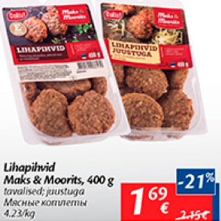 Allahindlus - Lihapihvid Maks&Moorits, 400 g