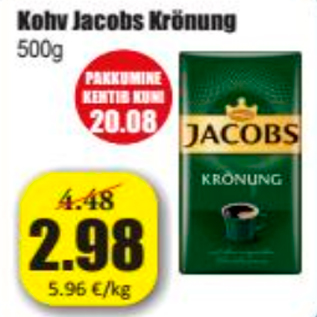 Allahindlus - Kohv Jacobs Krönung 500 g
