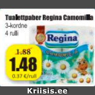 Allahindlus - Tualettpaber Regina Camomilla