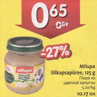 Allahindlus - Milupa lillkapsapüree