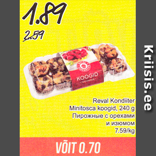 Скидка - Пирожные с орехами и изюмом