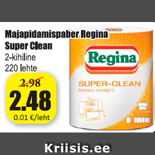 Allahindlus - Majapidamispaber Regina Super Clean