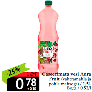 Allahindlus - Gaseerimata vesi Aura Fruit