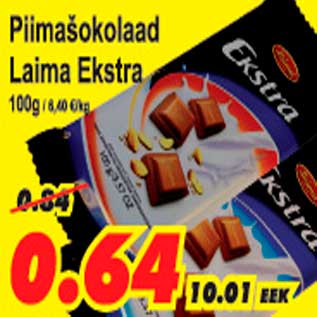 Allahindlus - Piimaokolaad Laima Ekstra