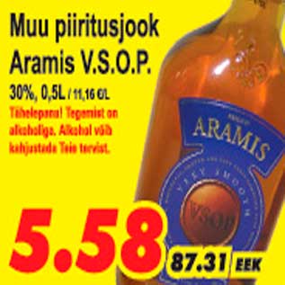 Allahindlus - Muu piiritusjook Aramis V.S.O.P.