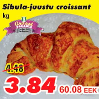 Allahindlus - Sibula-juustu croissant