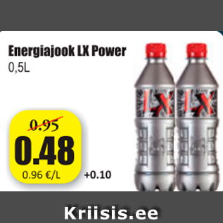 Allahindlus - Energiajook LX Power 0,5 l
