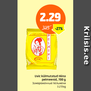 Allahindlus - Uvic külmutatud Hiina pelmeenid, 700 g