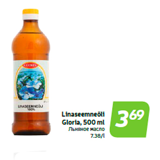 Allahindlus - Linaseemneõli Gloria, 500 ml