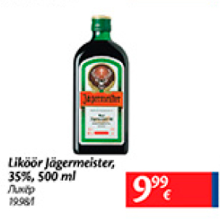Allahindlus - Liküür Jägermeister, 35%, 500 ml