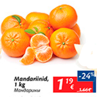 Allahindlus - mandariinid, 1 kg