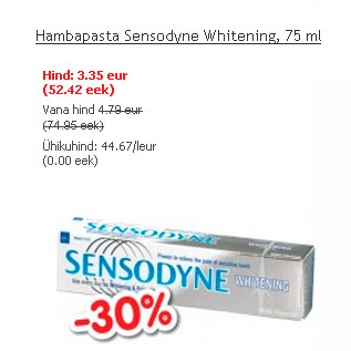 Allahindlus - Hambapasta Sensodyne Whitening