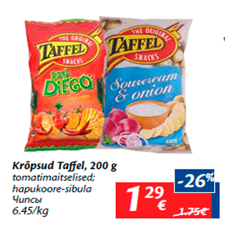 Allahindlus - Krõpsud Taffel, 200 g