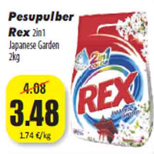 Allahindlus - Pesupulber Rex2in1 Japanese Garden 2kg