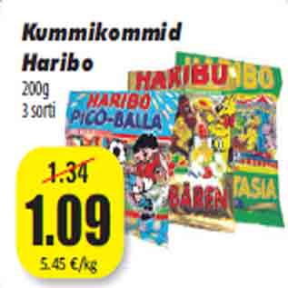 Скидка - Жевательные конфеты Haribo 200г 3 сорта