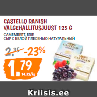 Allahindlus - CASTELLO DANISH VALGEHALLITUSJUUST 125 G