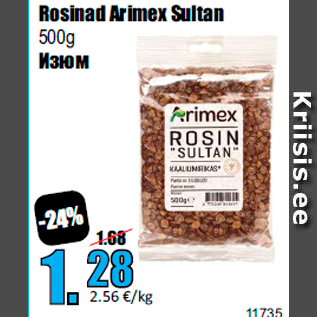 Allahindlus - Rosinad Arimex Sultan 500g