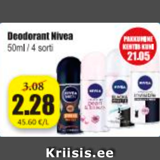 Allahindlus - Deodorant Nivea