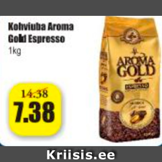 Allahindlus - Kohviuba Aroma Göld Espresso 1 kg
