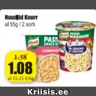 Allahindlus - Nuudlid Knorr