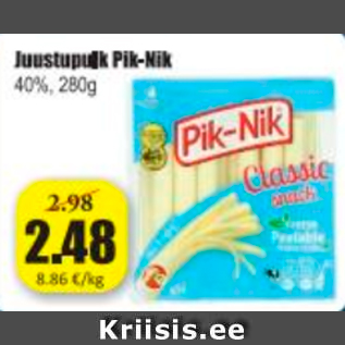Скидка - Сырные палочки Pik-Nik