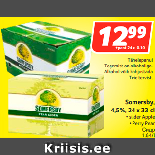 Allahindlus - Somersby, 4,5%, 24 x 33 cl