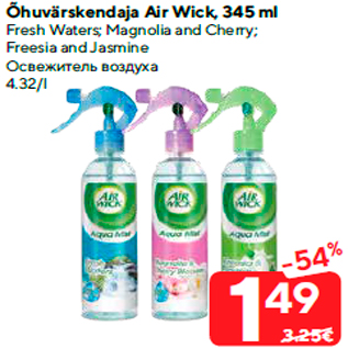 Allahindlus - Õhuvärskendaja Air Wick, 345 ml