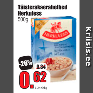 Allahindlus - Täisterakaerahelbed Herkuless 500 g
