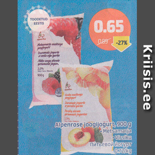 Allahindlus - Alpenrose joogijogurt, 900 g