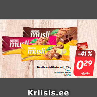 Allahindlus - Nestle müslibatoonid, 35 g