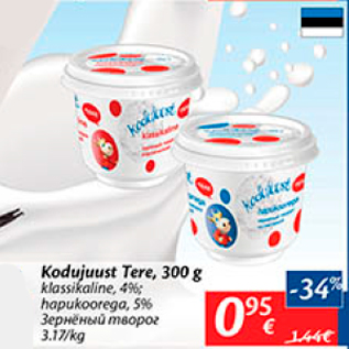 Allahindlus - Kodujuust Tere, 300 g