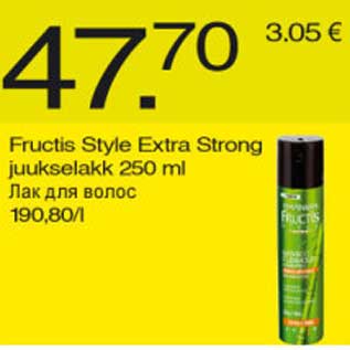 Allahindlus - Fructis Style Extra Strong juukselakk