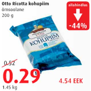 Allahindlus - Otto Ricotta kohupiim