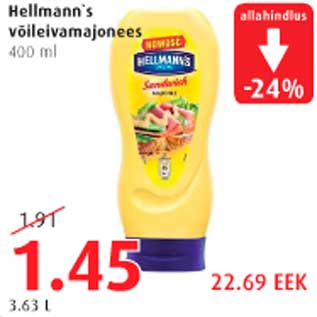 Allahindlus - Hellmann`s võileivamajonees