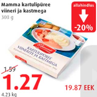 Allahindlus - Mamma kartulipüree viineri ja kastmega