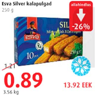 Allahindlus - Esva Silver kalapulgad