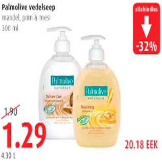 Allahindlus - Palmolive vedelseep