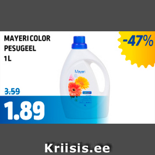 Allahindlus - MAYERI COLOR PESUGEEL 1 L