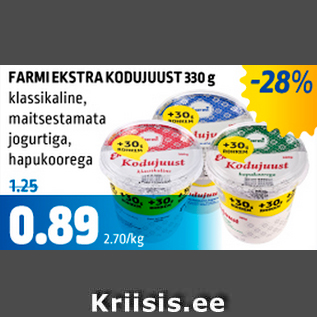 Allahindlus - FARMI EKSTRA KODUJUUST 330 g