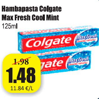 Скидка - Зубная паста Colgate Max Fresh Cool Mint 125 мл