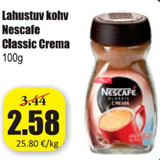 Скидка - Растворимый кофе Nescafe Classic Crema 100 г