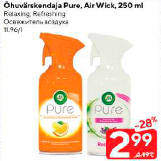 Allahindlus - Õhuvärskendaja Pure, Air Wick, 250 ml