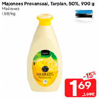 Allahindlus - Majonees Provansaal, Tarplan, 50%, 900 g