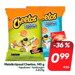 Allahindlus - Maisikrõpsud Cheetos, 145 g