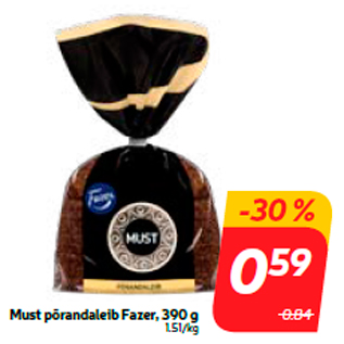 Allahindlus - Must põrandaleib Fazer, 390 g