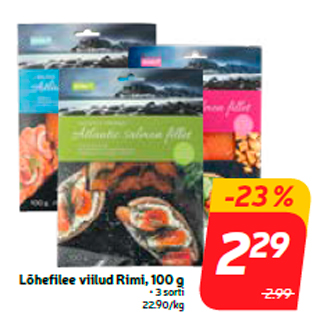 Allahindlus - Lõhefilee viilud Rimi, 100 g