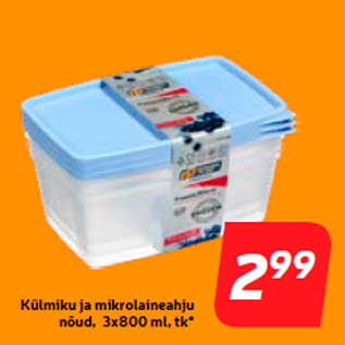 Allahindlus - Külmiku ja mikrolaineahju nõud, 3x800 ml, tk*