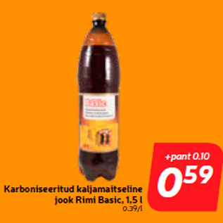 Allahindlus - Karboniseeritud kaljamaitseline jook Rimi Basic, 1,5 l