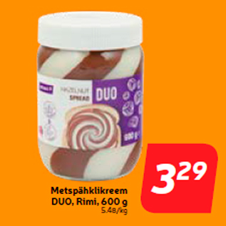 Allahindlus - Metspähklikreem DUO, Rimi, 600 g