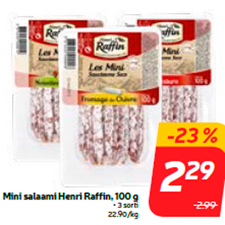 Allahindlus - Mini salaami Henri Raffin, 100 g